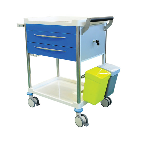 Treatment Trolley  2 Drawer - BLUE