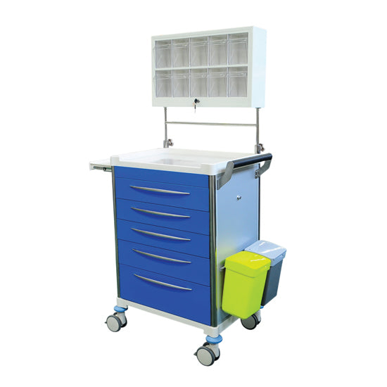 Anesthesia Trolley - BLUE Drawers